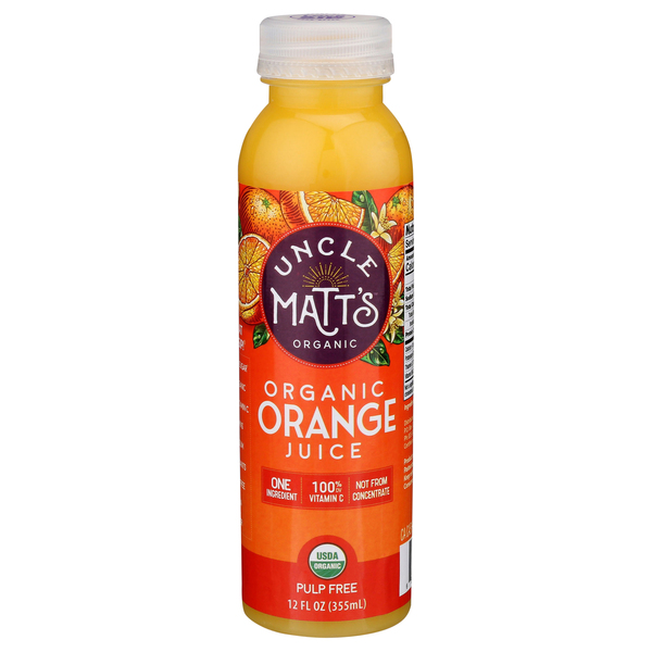 Uncle Matt s Organic Pulp Free Orange Juice 12 oz btl MARTIN S