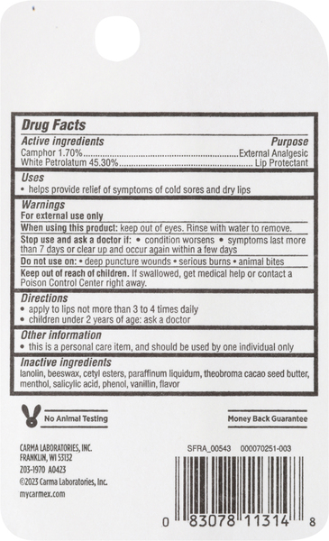 Back of Pack