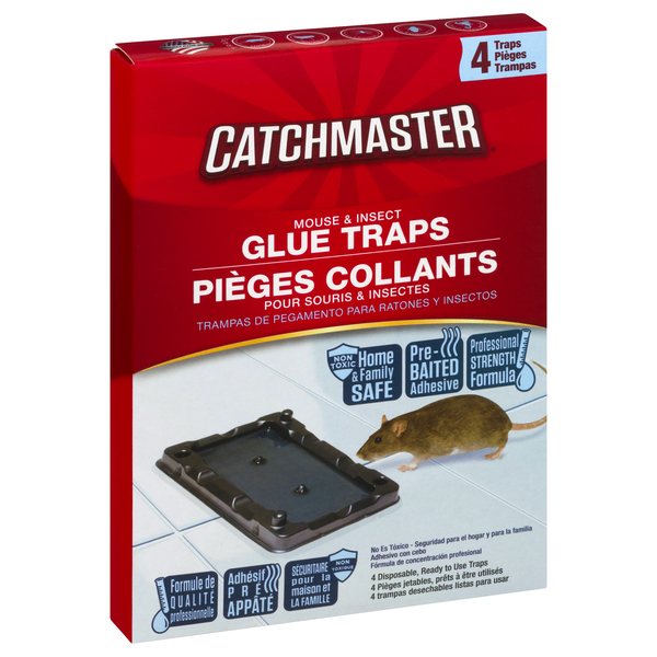 Catchmaster Mouse Trap, Professional Strength - 4 traps