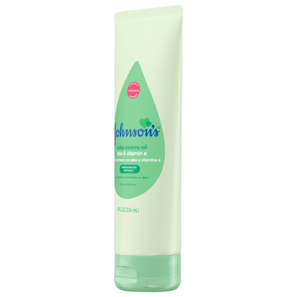 Johnson's baby creamy oil store aloe vera & vitamin e