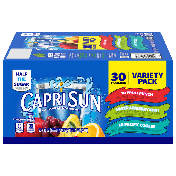 Capri Sun Juice Drink Pouches Variety (Punch/Strawberry/Pacific