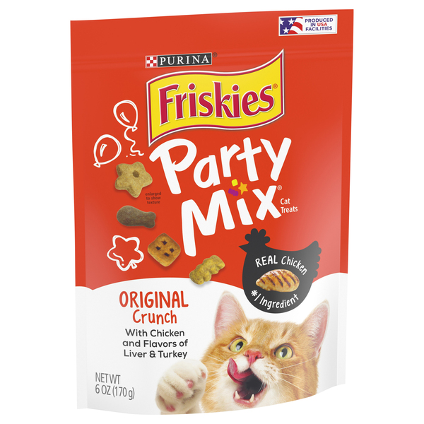Purina Friskies Party Mix Cat Treats Original Crunch 6 oz bag