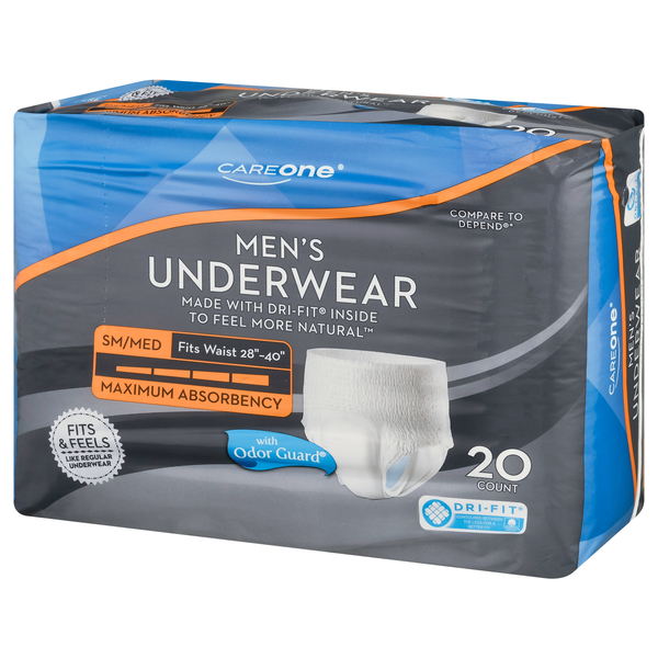 Save on CareOne Men's Incontinence Underwear Maximum Absorbency L/XL Order  Online Delivery