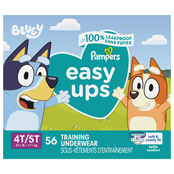 Pampers Easy Ups Training Underwear for Girls, 4T-5T (37+ lbs