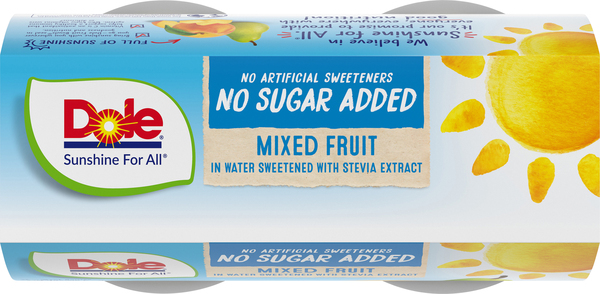 Save on Dole Fruit Cups Mixed Fruit No Sugar Added - 4 ct Order Online  Delivery