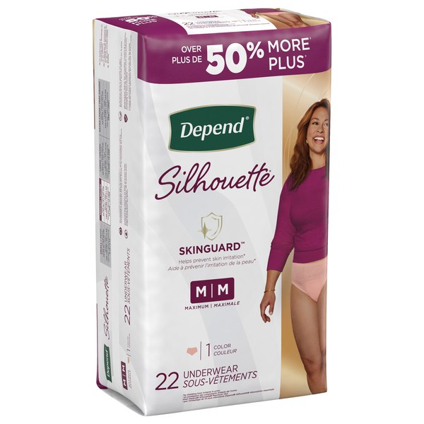 Save on Depend Women's Silhouette Incontinence Underwear Maximum 3