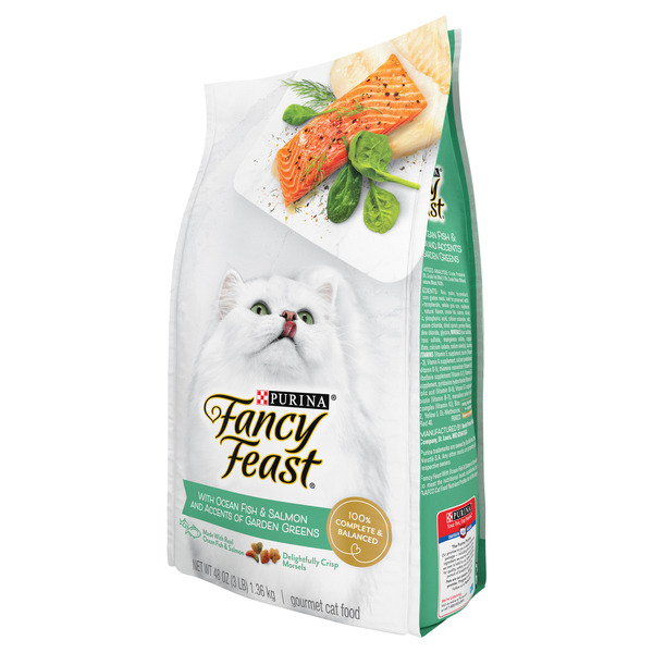 Fancy Feast Dry Cat Food Ocean Fish Salmon Garden Greens 3 lb