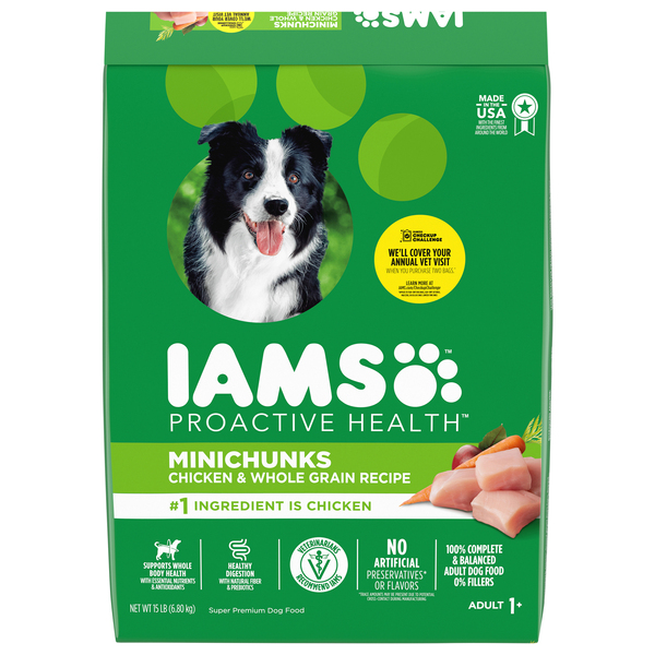 IAMS Proactive Health Minichunks Chicken Adult Dry Dog Food 15 lb bag Stop Shop