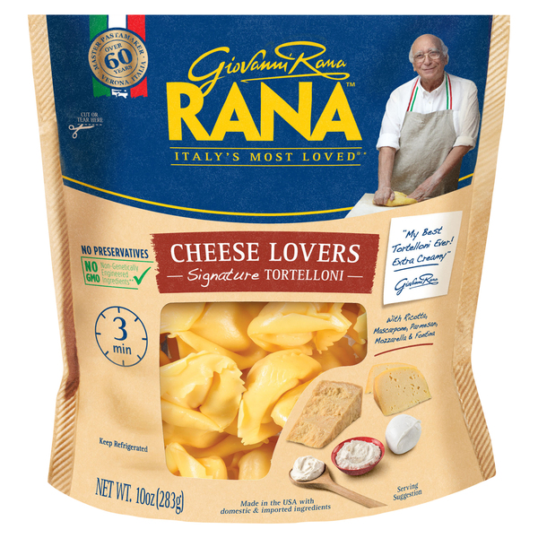 Giovanni Rana Tortelloni Pasta Cheese Lovers Fresh - 10 oz pkg | Stop & Shop