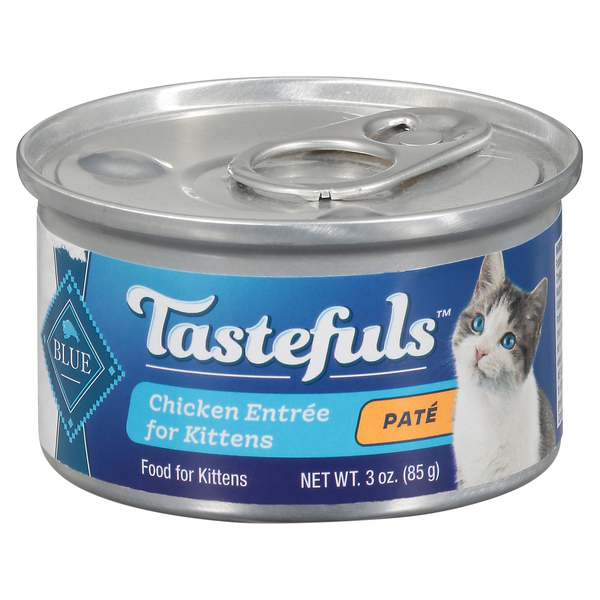 BLUE Tastefuls Chicken Pate Entree Wet Kitten Food 3 oz can Giant