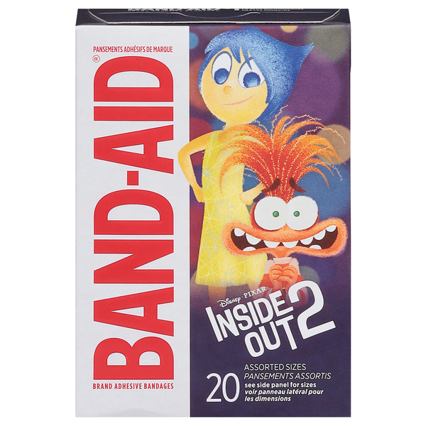 Band Aid Kid s Disney Pixar Inside Out 2 Adhesive Bandages Assorted Sizes 20 ct box Stop Shop