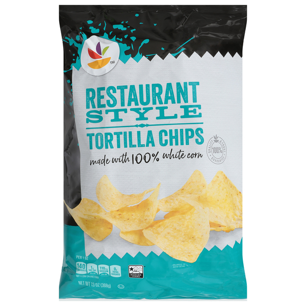 Stop Shop Tortilla Chips Restaurant Style 100 White Corn 13