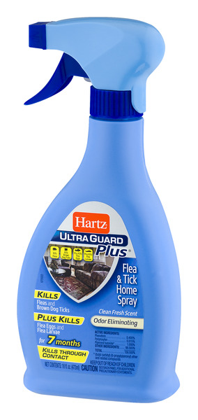 Hartz Ultra Guard Plus Flea Tick Killer Home Spray Clean Fresh Scent 16 oz btl Stop Shop