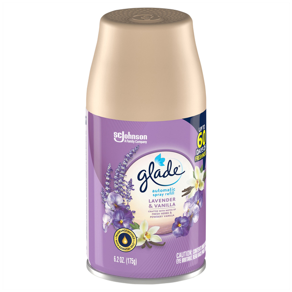 Glade Lavender & Vanilla Air Freshener Automatic Spray Refill - 6.2 oz can