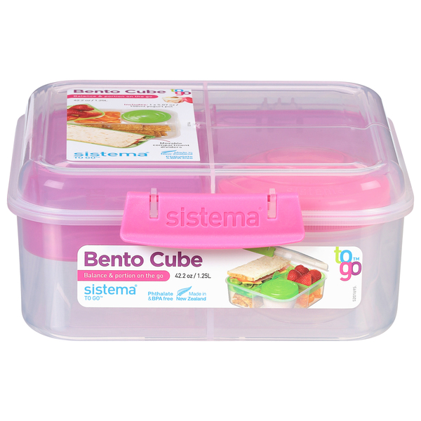 Sistema To Go Bento Cube Pink - 1 ea