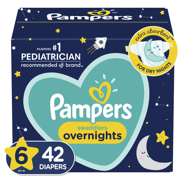 Pampers size shop 6 overnight
