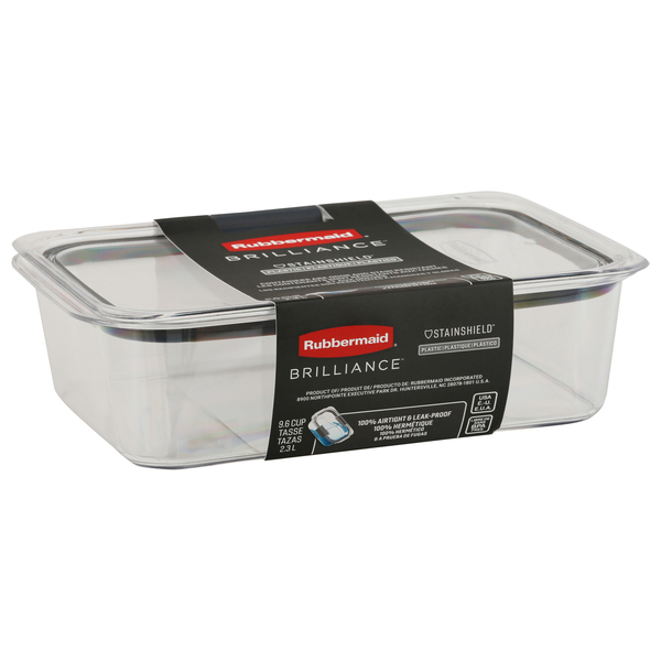 Rubbermaid Brilliance Container, Large, 9.6 Cups