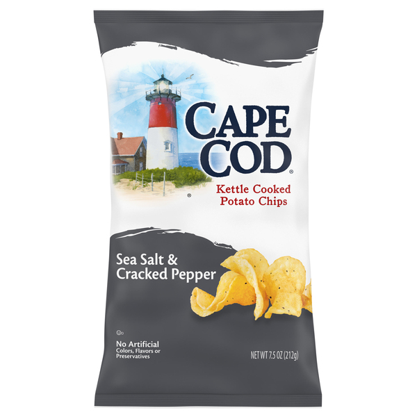 Kettle Brand Salt and Pepper Potato Chips 2 oz and 5 oz Bags