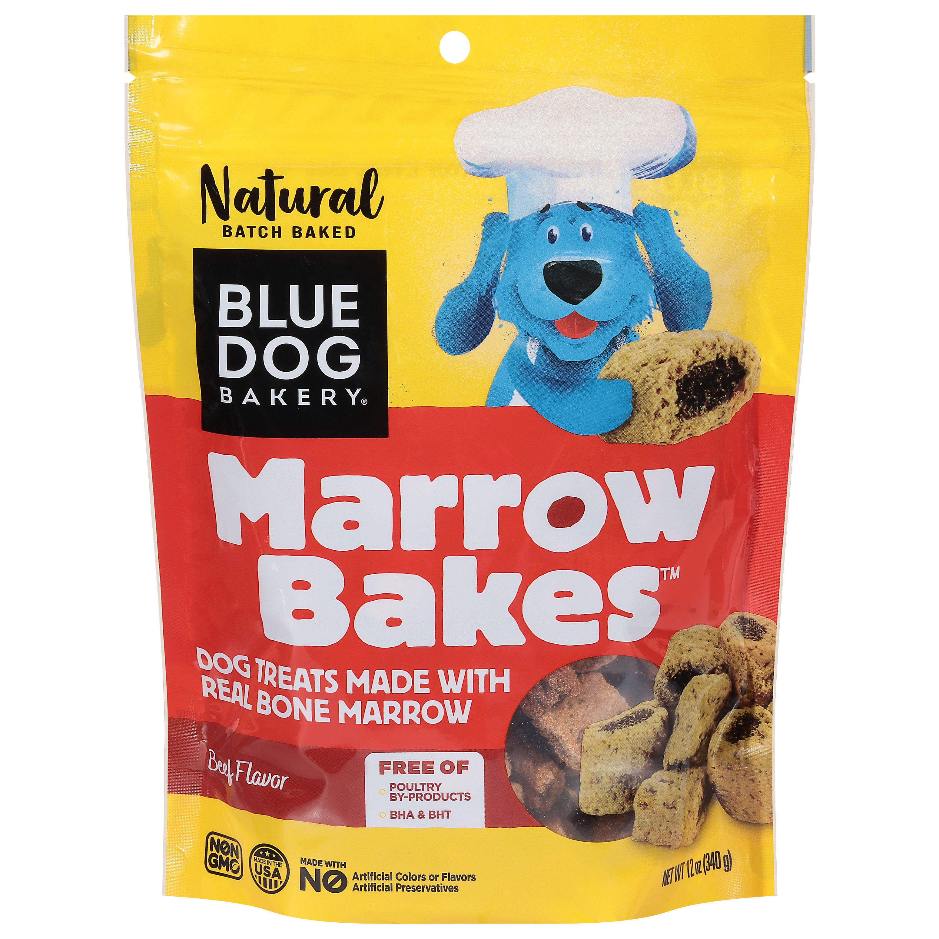 Blue Dog Bakery Marrow Bakes Dog Treats Beef - 12 oz bag | GIANT