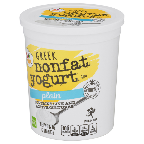 Giant Non Fat Plain Greek Yogurt 32 oz tub Giant