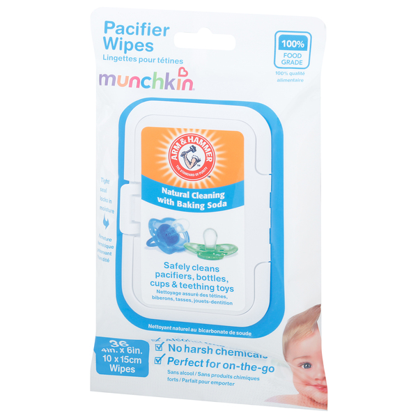 Munchkin Arm & Hammer Pacifier Wipes (4 Packs of 36 wipes each) 36 Count  (Pack of 4) 