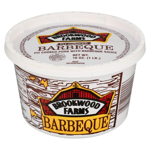Brookwood Farms Pit Cooked Pork with Barbeque 16 oz tub Food Lion