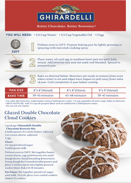 Ghirardelli brownie mix directions sale