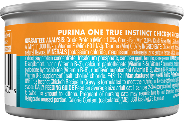 Purina ONE True Instinct Protein Rich Wet Cat Food Chicken Recipe