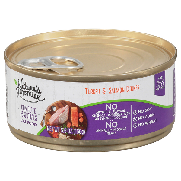 Nature s Promise Complete Essentials Turkey Salmon Dinner Wet Cat Food 5.5 oz can Stop Shop