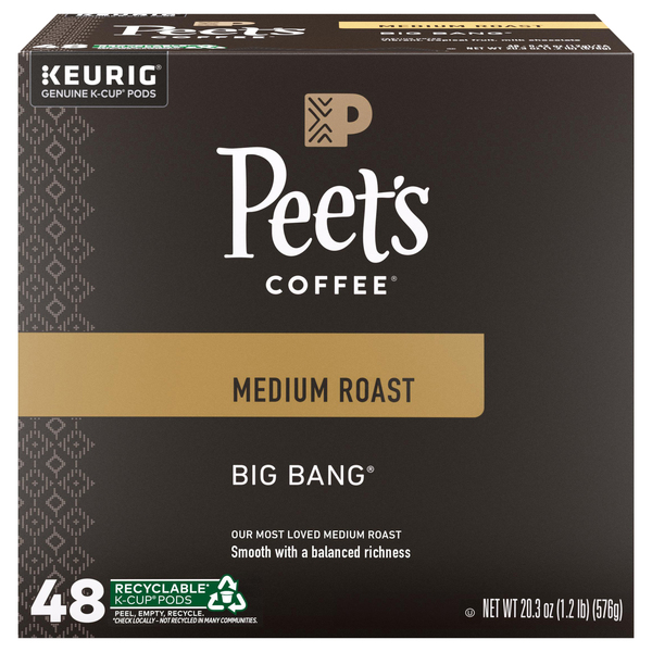 Peet s Big Bang Medium Roast Coffee K Cup Pods 48 ct box GIANT