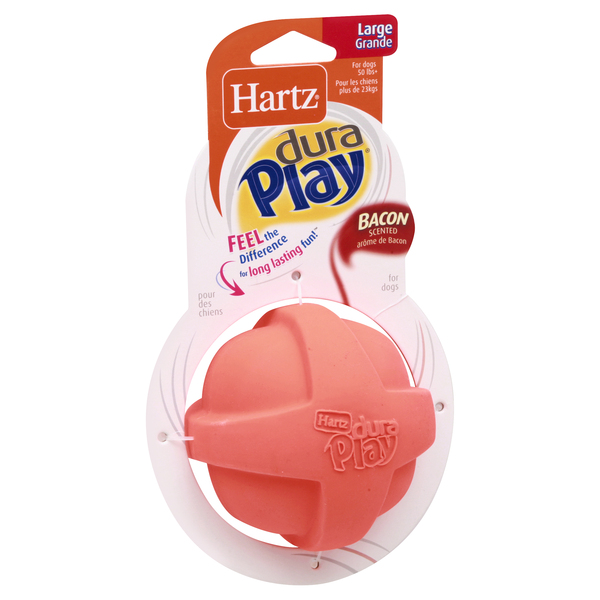 Hartz DuraPlay Large Dog Toy Ball Bacon Scented 1 ct pkg MARTIN S