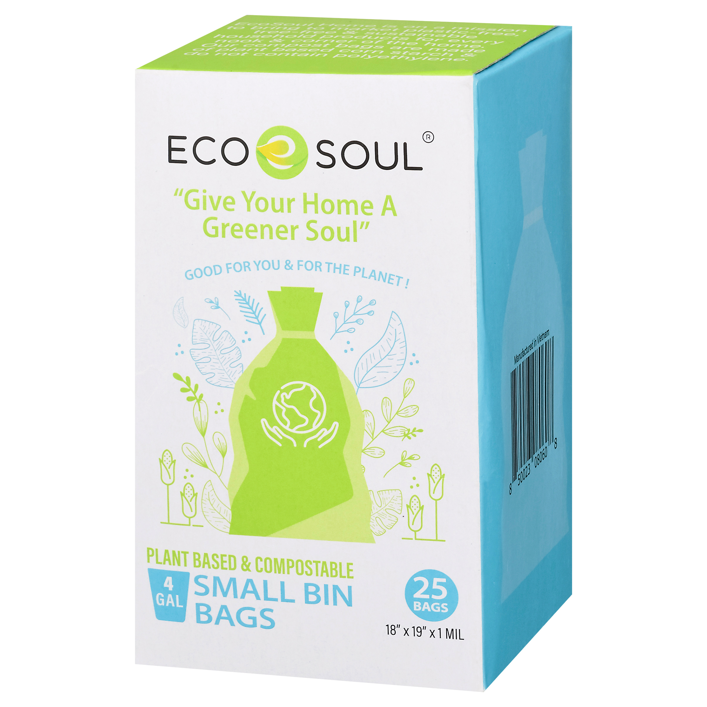 for Good Compostable 4 Gallon Trash Bags 25 Count