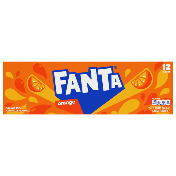 Fanta Orange Soda Caffeine Free - 12 pk - 12 oz can | Giant