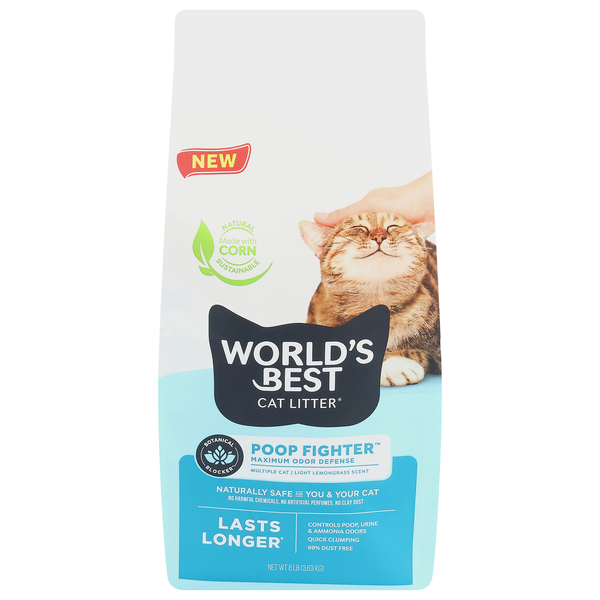World s Best Poop Fighter Cat Litter 8 lb bag Stop Shop