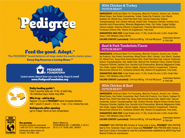 PEDIGREE High Protein Variety Pack Adult Wet Dog Food Pouch 18 ct 3.97 lb box Giant