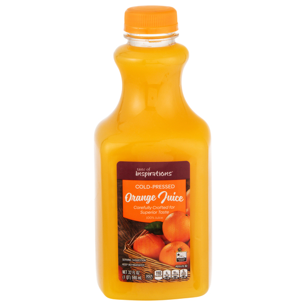 Taste of Inspirations Cold Pressed Orange Juice 32 oz jug Stop Shop