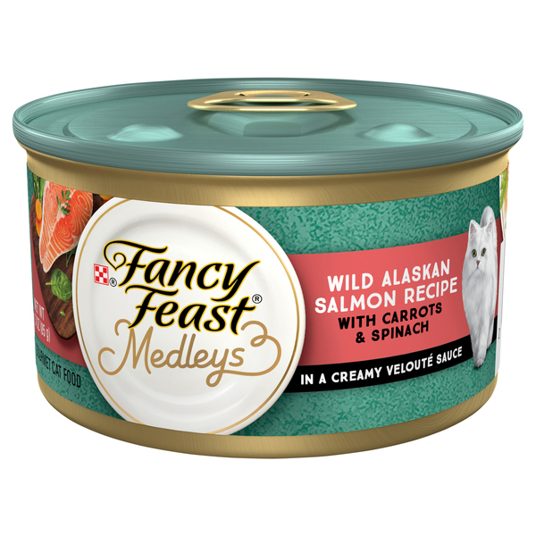 Fancy Feast Medleys Wet Cat Food Wild Alaskan Salmon with Garden