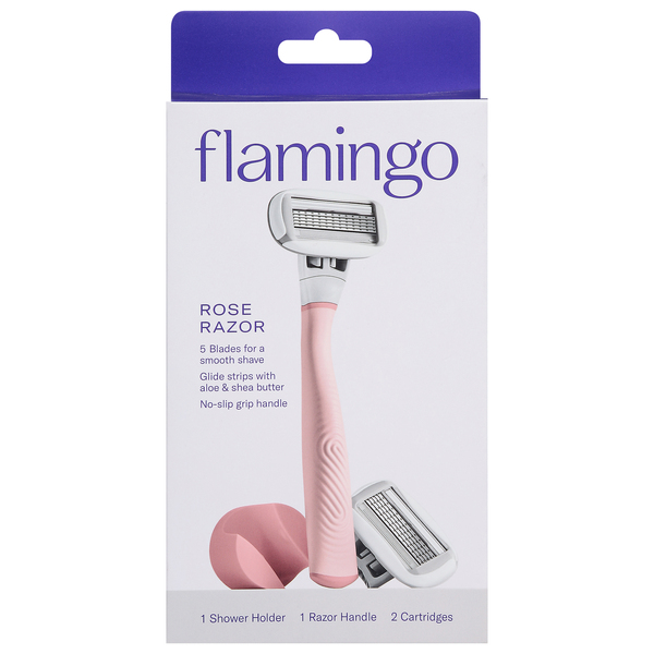 Flamingo Women s Razor 5 Blade Shaving Kit Rose 1 kit MARTIN S