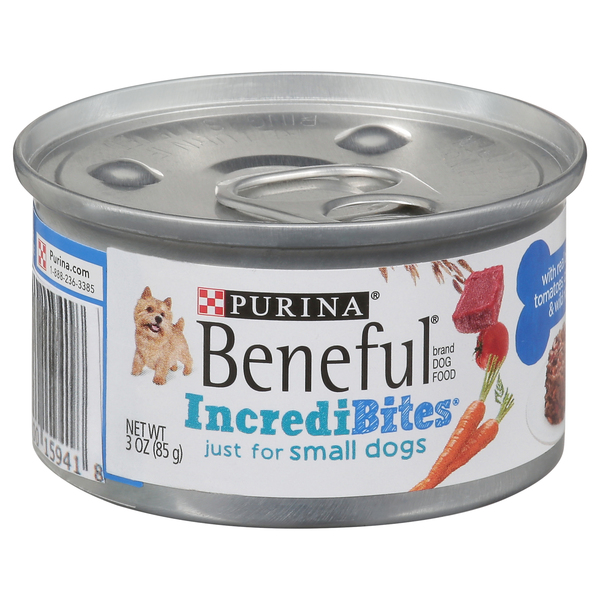 Purina Beneful IncrediBites Small Dogs Beef Wild Rice Adult Wet Dog Food 3 oz can Giant