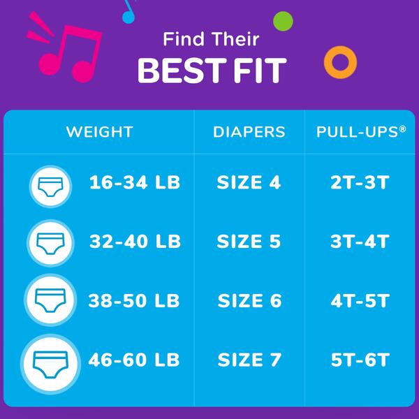 Pull Ups Boys 4T 5T Training Pants 38 50 lb 56 ct box Giant