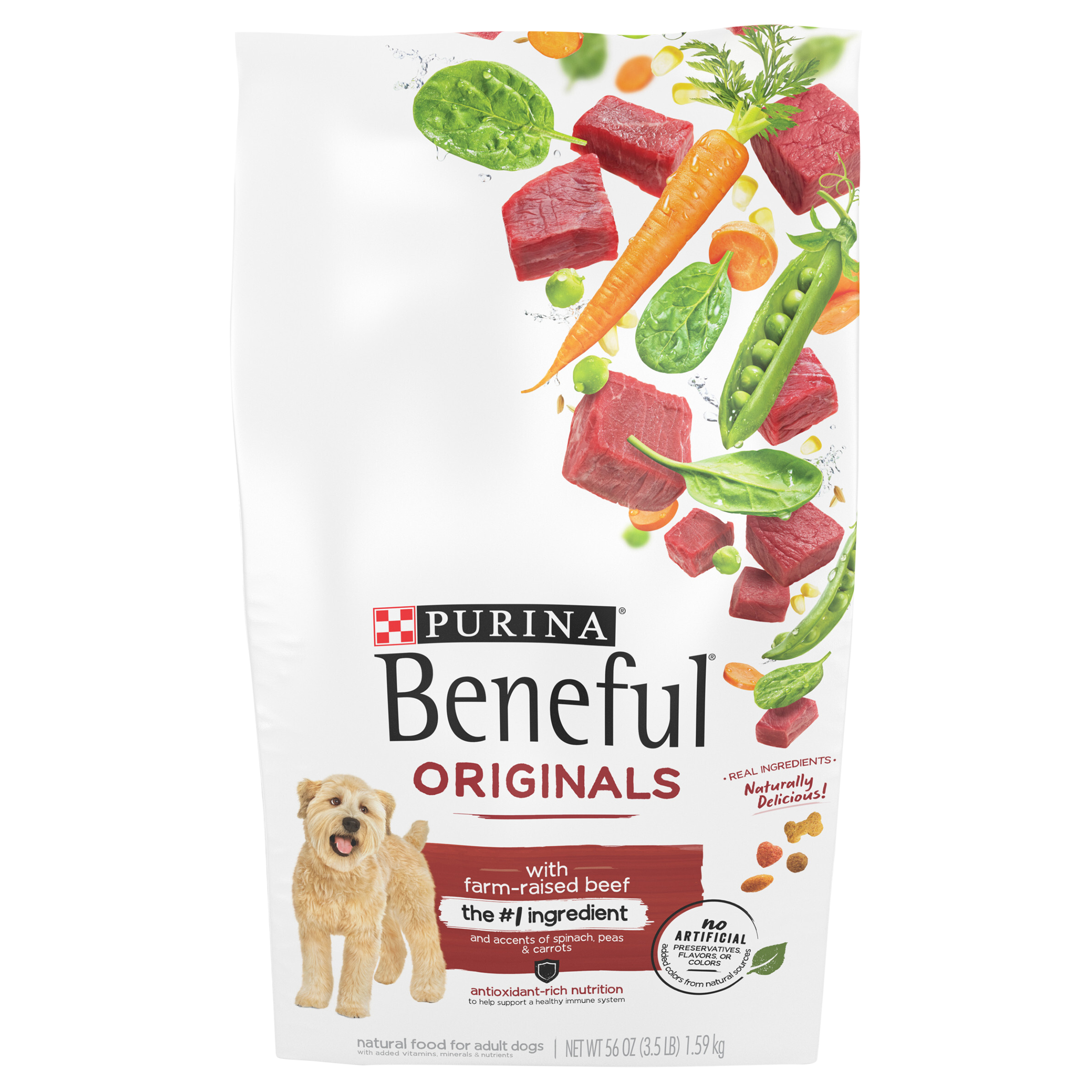 Purina Beneful Originals Adult Dry Dog Food Farm Raised Beef 3.5