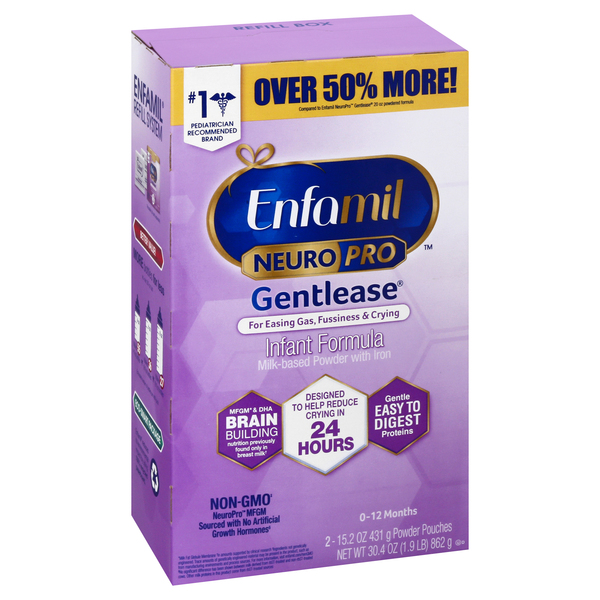 Enfamil NeuroPro Gentlease Infant Formula with Iron Powder 2 ct