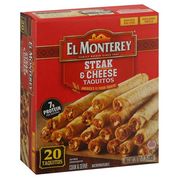 - Lion Cheese box Steak Taquitos Monterey | oz 20 El ct - 20 Food &