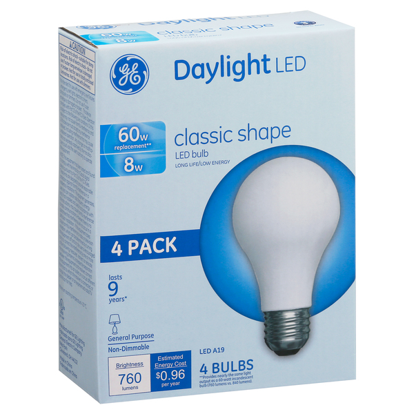 Ge led bulbs 760 lumens non dimmable 2025