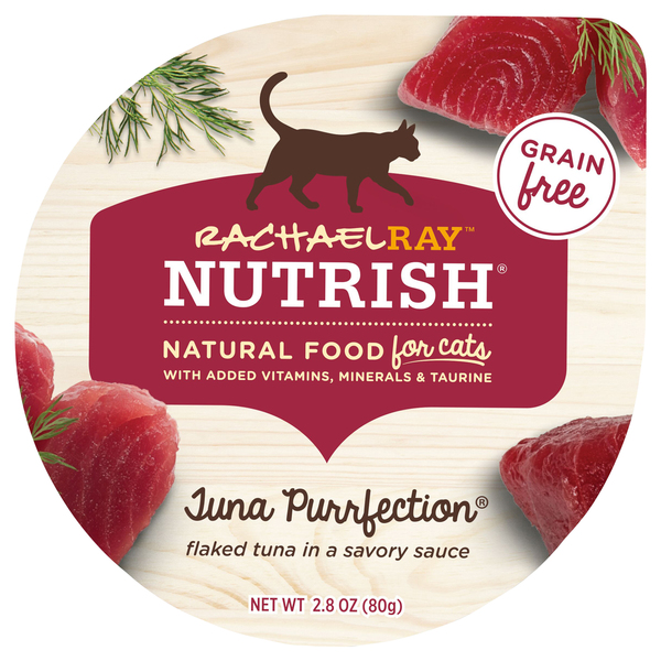 Rachael Ray Nutrish Natural Grain Free Tuna Purrfection Wet Cat Food 2.8 oz cup Stop Shop