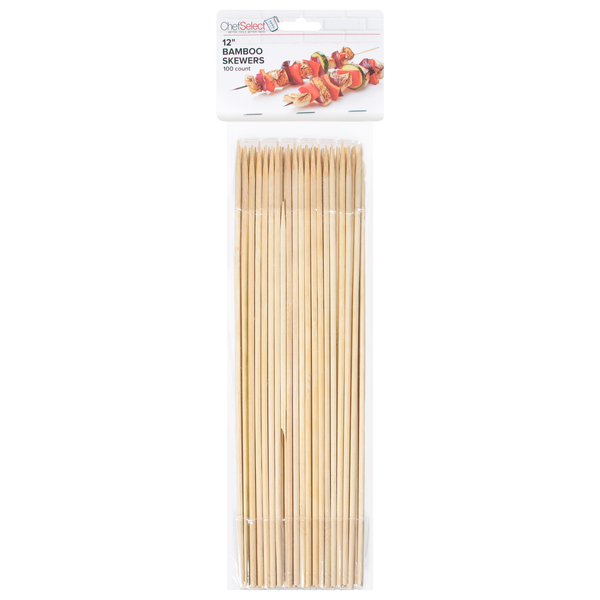 Culinary Elements Skewers, Bamboo, 12 Inches - 100 skewers