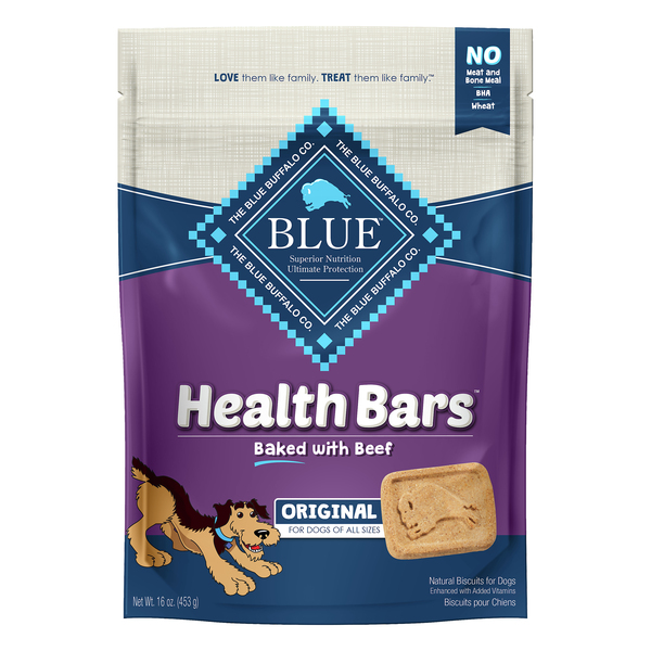 BLUE Health Bars Dog Biscuits Original Natural 16 oz bag Stop