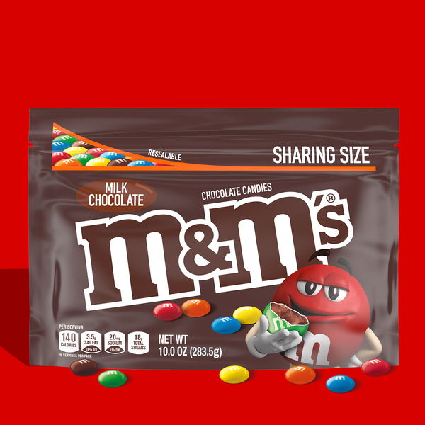 M&M'S Caramel Chocolate Candy Pouch, Share Size