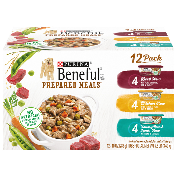Purina Beneful Prepared Meals Wet Dog Food Variety Pack 12 ct
