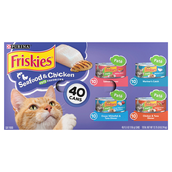 Friskies Seafood Chicken Pate Favorites Wet Cat Food Variety